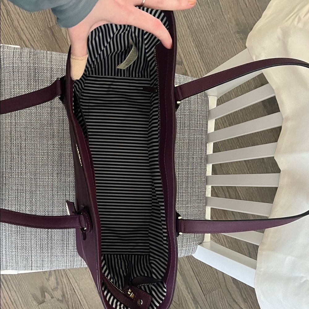 Kate Spade Purple Leather Tote Bag - Picture 4 of 8